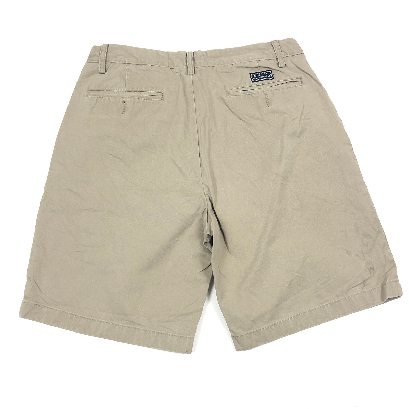 Vintage Nautica Khaki Shorts Mens Size 34 Etsy