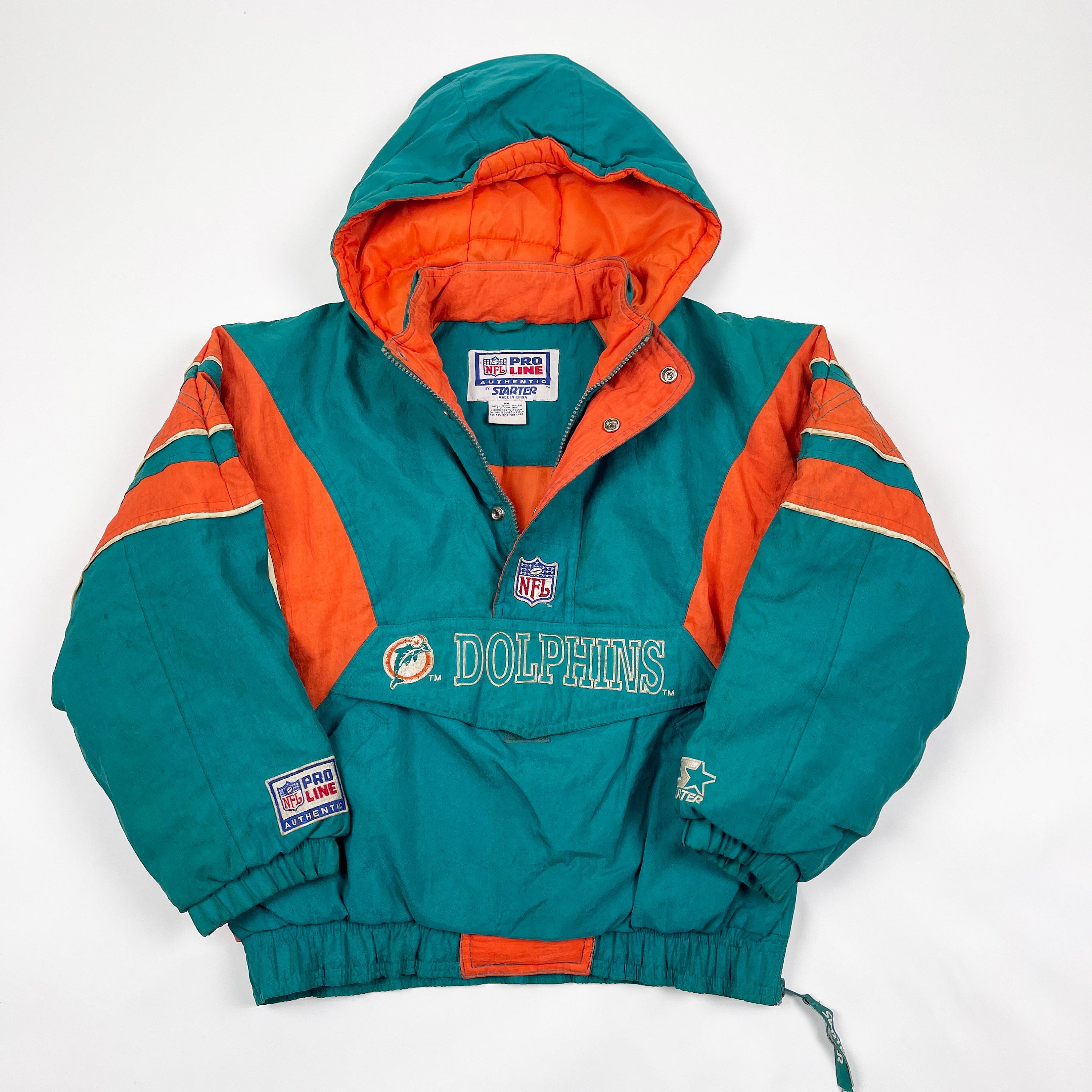 Vintage 90s Miami Dolphins Starter Pullover Jacket 