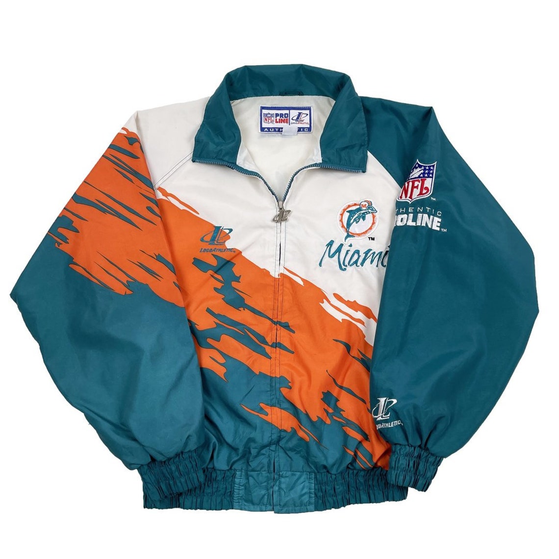 Vintage 90s Logo Athletic Miami Dolphins Jacket Mens Medium | Etsy