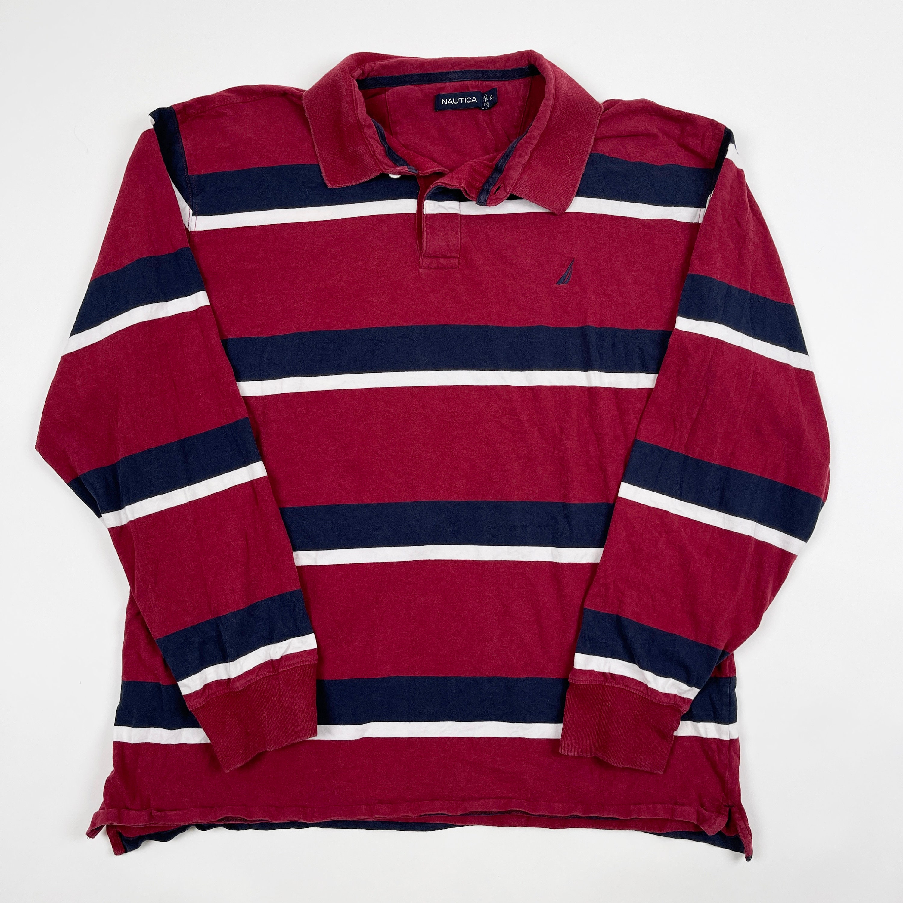 Nautica Rugby Polo Shirt Mens XL Vtg Y2k Long Sleeve | Etsy