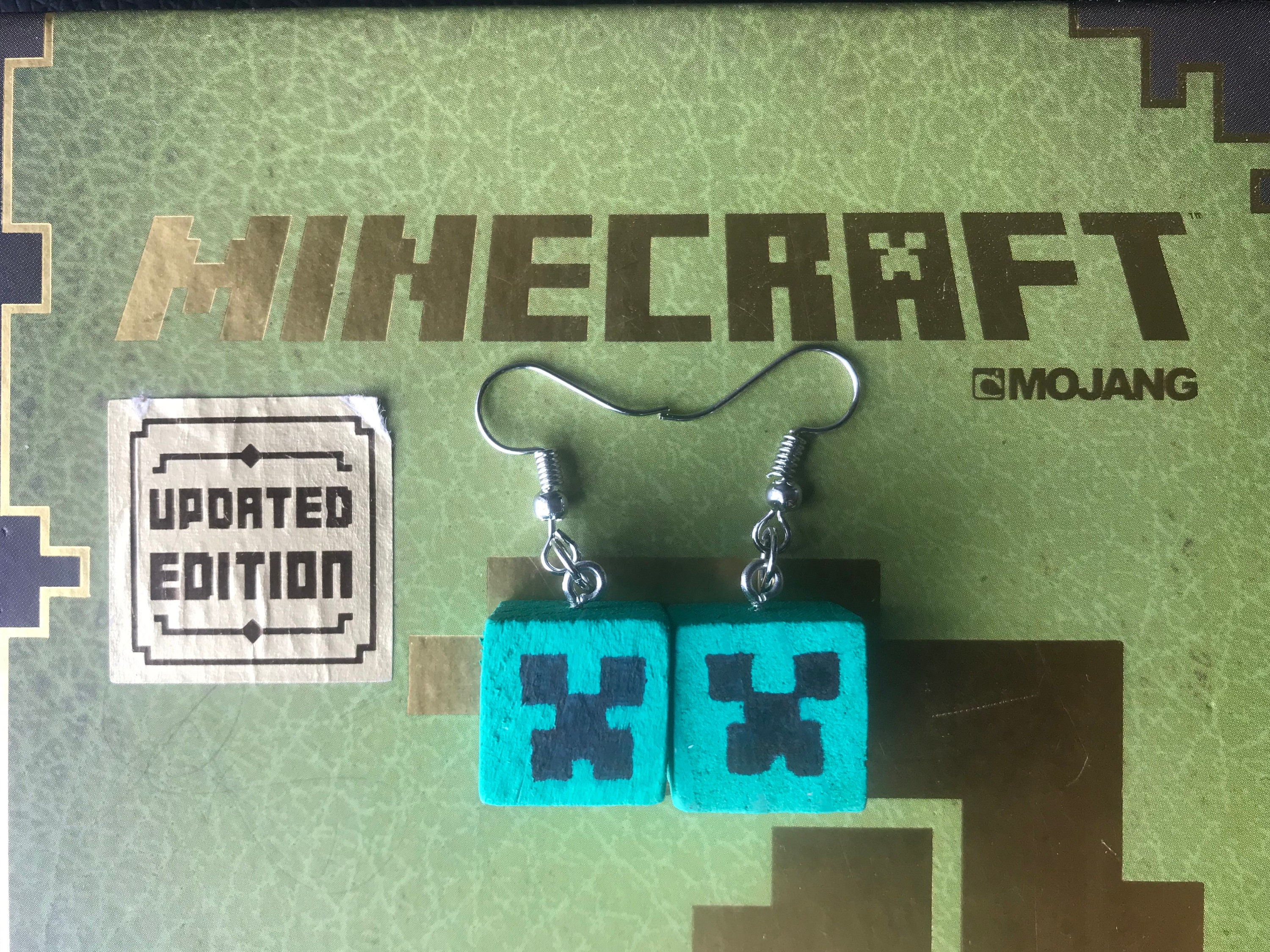 Wooden Minecraft Creeper head Etsy