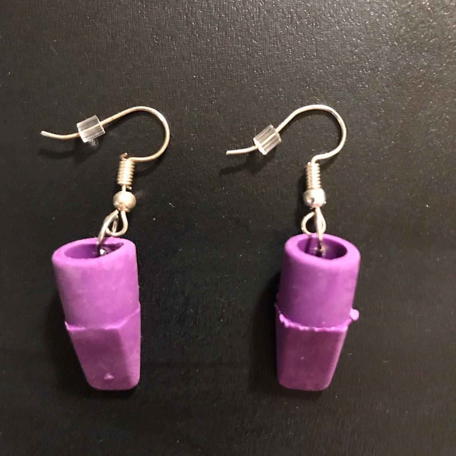 Colorful Eraser cover earrings Etsy
