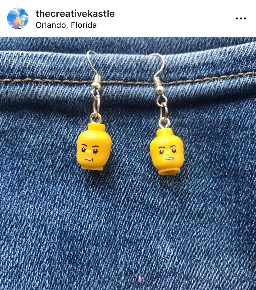 Lego Head Earrings - Etsy