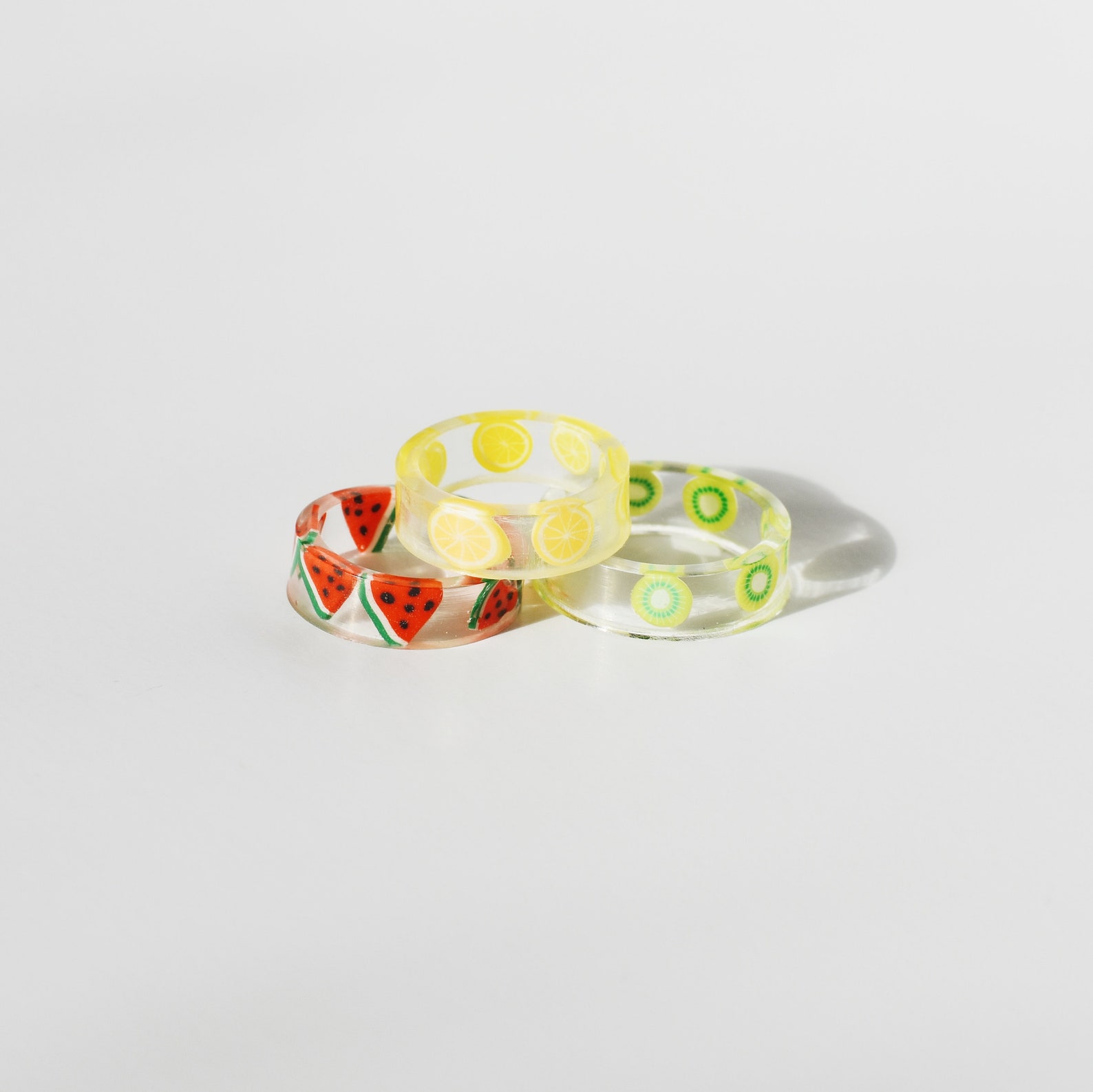 Fruit Salad Ring Pack Resin Fruit Rings Watermelon Sugar Etsy