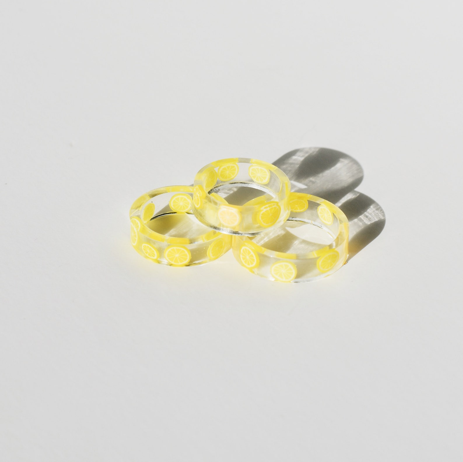 Citrus Waterproof Resin Fruit Rings Clay Lemon Rings Etsy