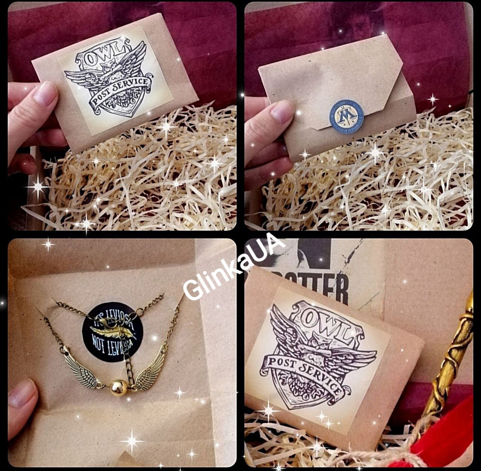 Harry Potter Golden Snitch Magic Wand Deathly Hallows Etsy