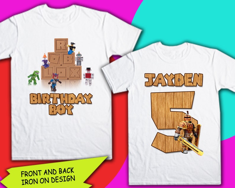 Roblox Front And Back Shirt Roblox Front And Back Iron On Transfer Roblox Iron On Transfer Digital File 300 Dpi - 