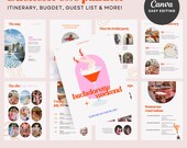 Bachelorette Weekend Schedule Template | Bachelorette Timeline Planner Canva | Bach Party Agenda | Hens Party Planner | Hens Weekend Planner