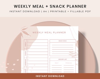 Snack Tracker Printable - Etsy