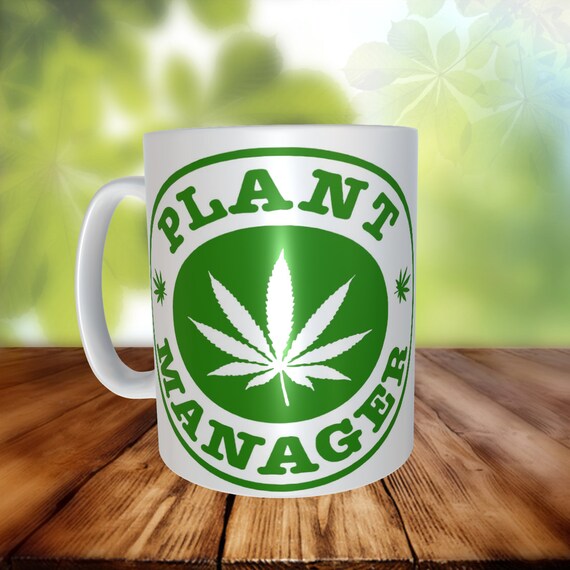 CANNABIS  WEED Logo Coffee Cup,  Mug 11oz,  CBD Cup Mug -  Plant Manager