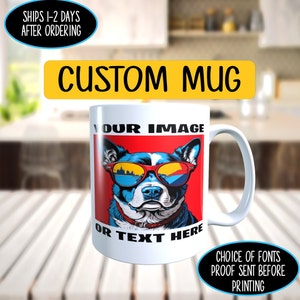 Custom Photo Graphic Coffee Mug, Personalized Gift, 11oz