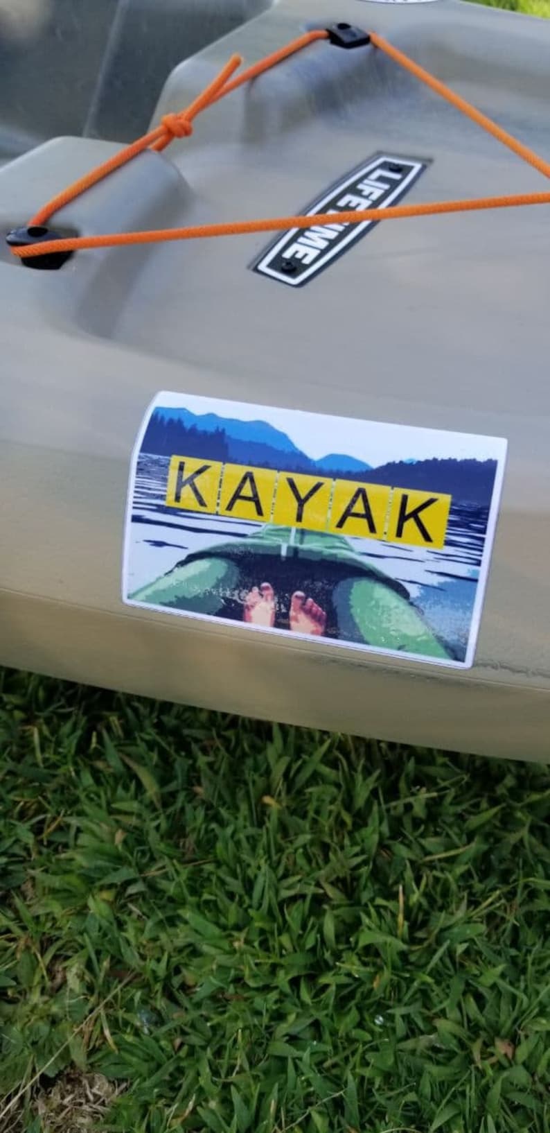 KAYAK DECAL Custom Text Decal Boat Decal Custom Kayak Etsy