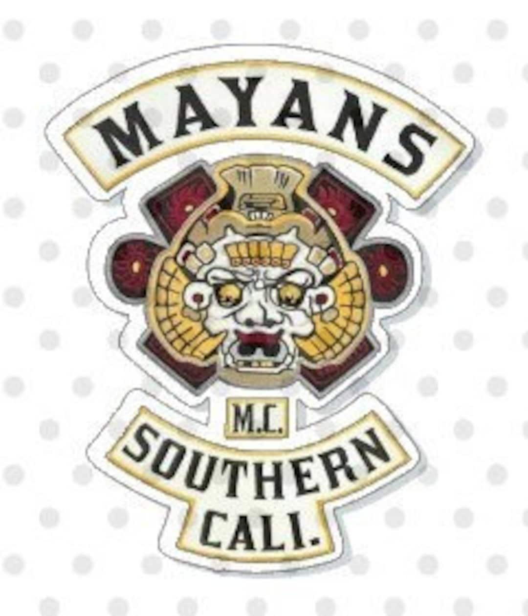MAYANS MC PATCH Sticker, Mayans Southern California Motorcycle Club