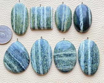 Genuine Green Zebra Jasper-Swiss Opal Cabochon-Smooth Green Zebra Gemstone-Top Quality Green Zebra Jasper-Green Zebra Jasper Stone-Jasper