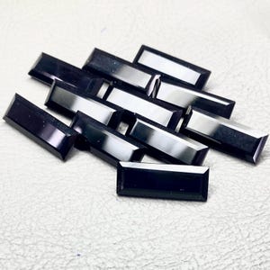 7X20 MM Octagon Cut-Raw Black Onyx Stone - Raw Onyx Stone--Black Onyx Crystal - Healing Crystals & Stones Rough Black Onyx Gemstone-Onyx