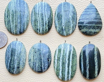 Fantastic Green Zebra Jasper Cab-Top Quality Green Zebra Jasper-Wholesale Green Zebra Jasper Stone Cab-Green Zebra Jasper Tumbled Crystal