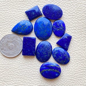 Healing Priority  Lapis Lazuli Cab Lot- AAA Lapis Lazuli Healing Crystal Lot-Reiki Charged Lapis Lazuli Lot,-Natural Lapis Lazuli Lot Stone