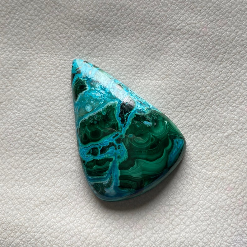 AAA Chrysocolla Malachite Cabochon,Pear Shape Chrysocolla Smooth Cabochon,Malachite Cabochon,Wire Wrapping,jewelry Making Stone,45X31X8 MM