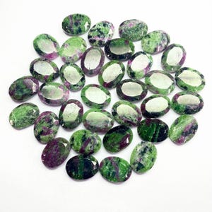 16X12 Mm Oval Tablet Cut -Marvellous Zoisite Tablet Cut-Top Grade Quality 100% Natural Ruby Zoisite Oval Shape Loose Gems For Making Jewelry