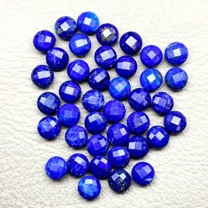 6 Mm Round Briolette Cut-Lapis Lazuli Tumbled Stone-Blue Lapis Gem for Healing,Meditation & Jewelry Making, Natural Lapis Lazuli Raw Mineral