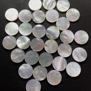 13 MM Round Flat-Natural Mother Of Pearl Flat-Natural Nacre Gems-Nacre-AAA White And Yellow Nacre-Mother Of Pearl Loose-Mother Of Pearl Flat