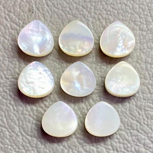 8 MM Heart Flat-MOTHER Of PEARL Wholesale Lot-Natural Mother of Pearl Shell Flat Heart Coin Gemstone, Rare Quality Stones For Making Jewelry