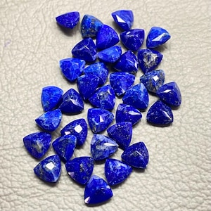 6 Mm Trillion Cut-Lapis Lazuli Worry Stone - Natural Lapis Lazuli Gemstone Pocket Stone, Crystal Palm Stone, Thumb Stone, Throat &  Chakra