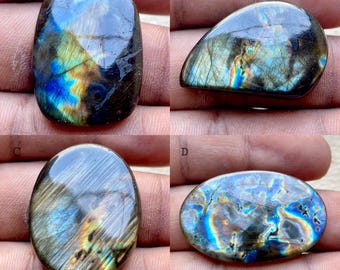 Palma de espectrolita, piedra de labradorita, guijarro de labradorita, piedras de meditación, piedras de alto brillo, regalos de Navidad, regalos festivos, espectrolita AAA suelta