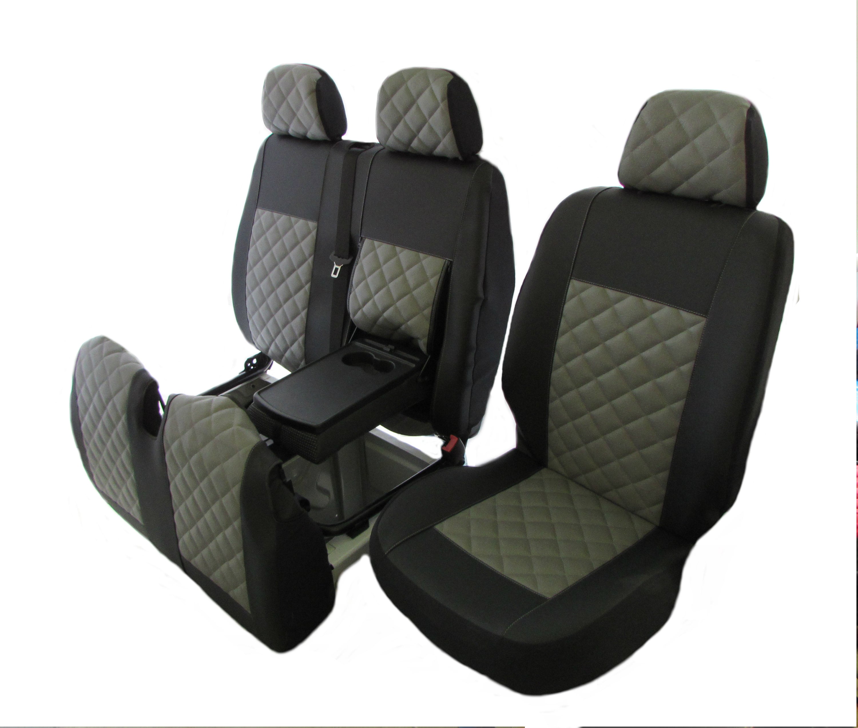 ADHW Sitzbezüge-Set, Universal Luxus Leder Gitter Autositzbezüge