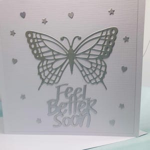 Tarjeta para que te mejores pronto, que te deseé una pronta recuperación, mis mejores deseos, pensamientos positivos, cuídate. Única, especial, original, hecha a mano.