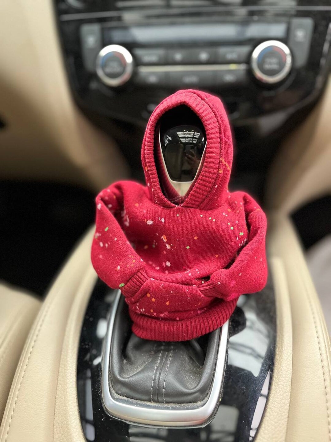 Gear Knob Hoodie Trendy Car Accessories for Auto Enthusiasts, Funny