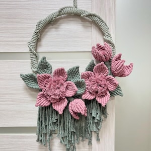 Easter Macrame Wreath - Rustic Home Decor for Spring