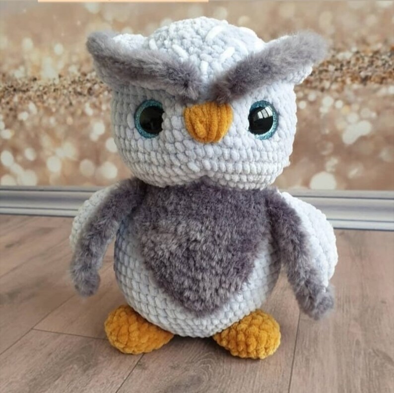 Crochet Pattern Owl PDF English/ Plush stuffed owl pattern/ Etsy
