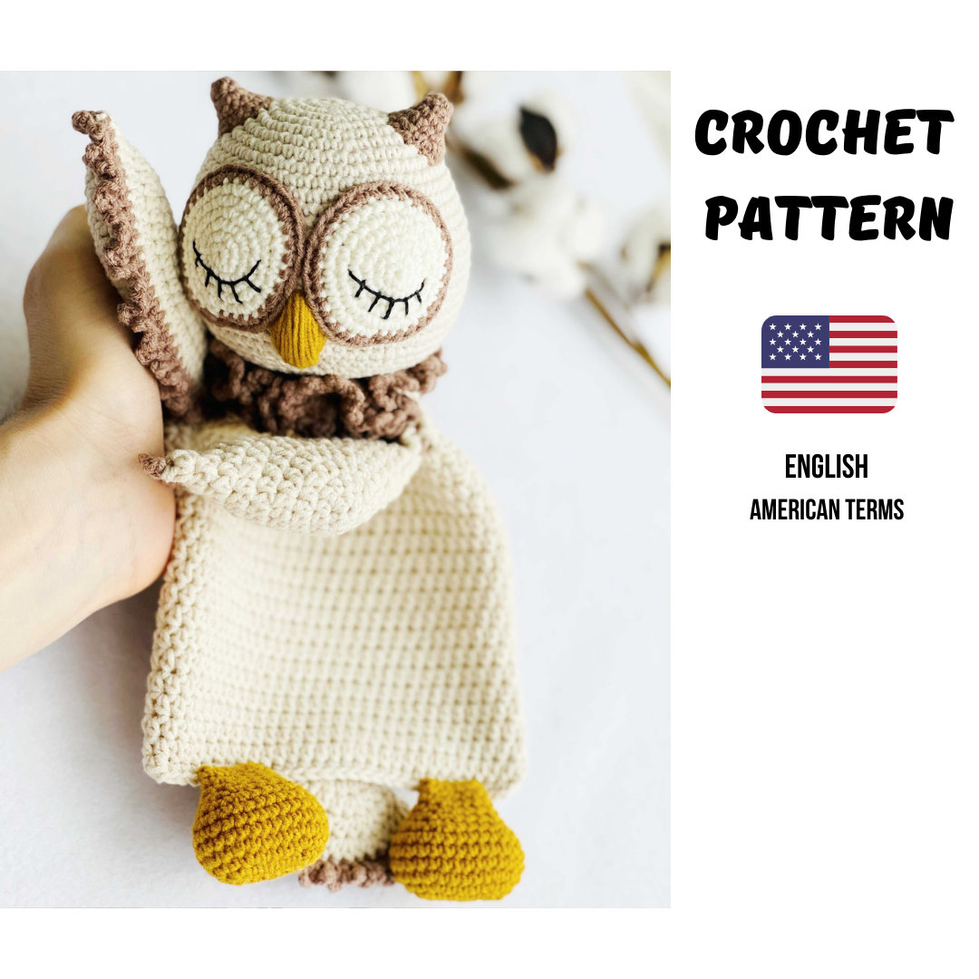 Crochet pattern Owl / Amigurumi OWL crochet easy pattern PDF / Crochet animals amigurumi pattern / Owl Stuffed Animal / Baby comforter