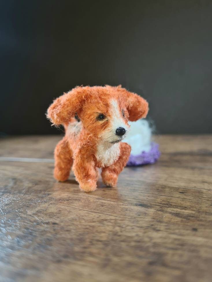 Miniature dog stuffed animal small dog figurine cute Etsy