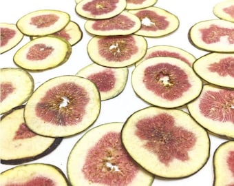 Frutas prensadas, Rodaja de Ficus carica prensada, Juego de 1 pieza, Rodaja de fresa deshidratada, Frutas deshidratadas