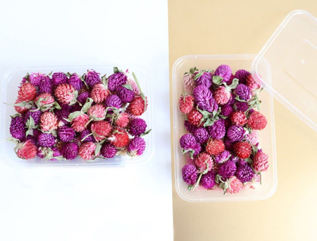 Dried Flowers Bulk Dried Flower,1 Set 30 PCS Mixed Pink Purple, Red