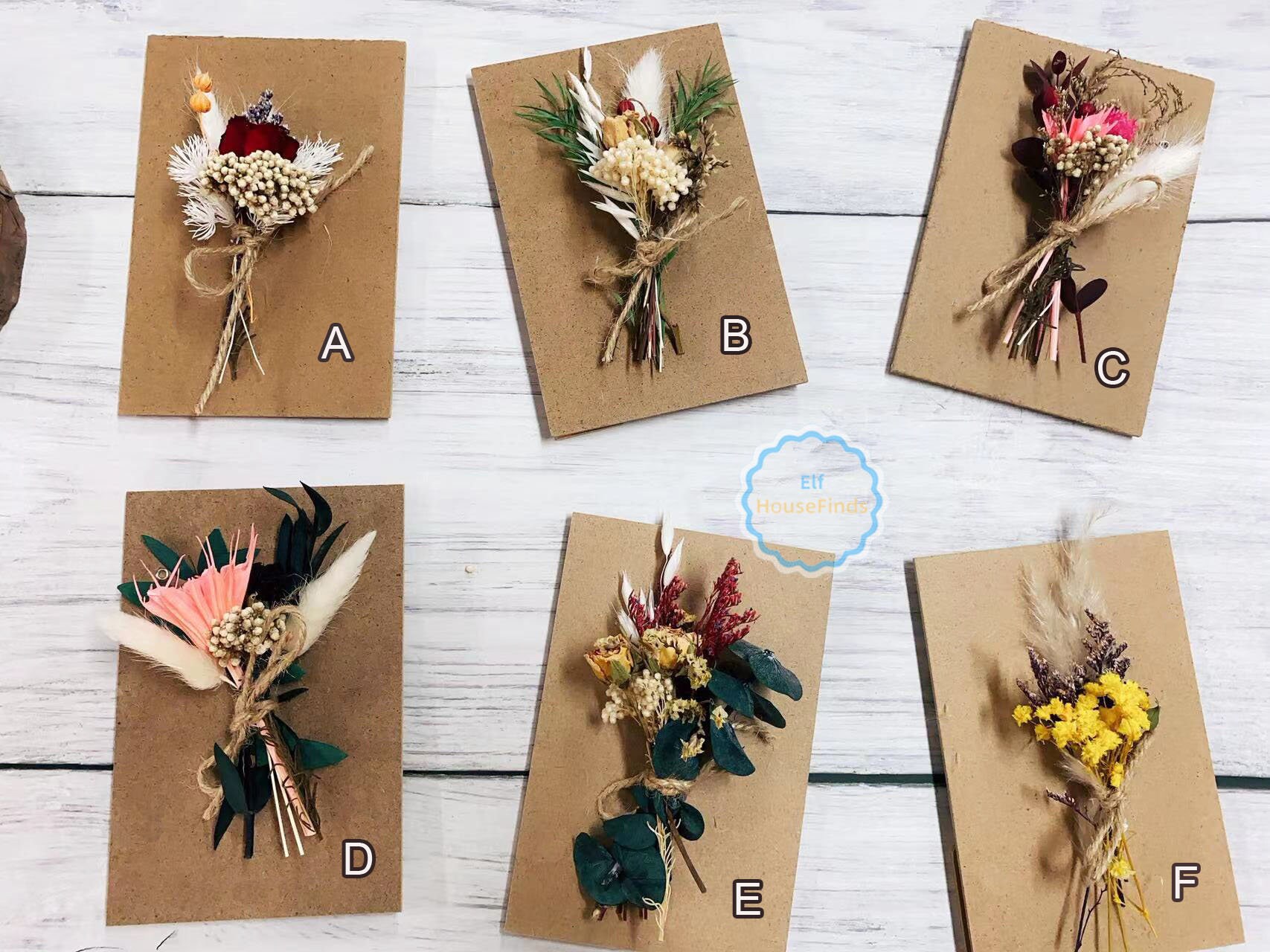 Popvcly Mini Bouquet Flowers-Natural Handmade Dried Flower Bouquet with  Gift Box Packaging,for Valentine's Day Gifts