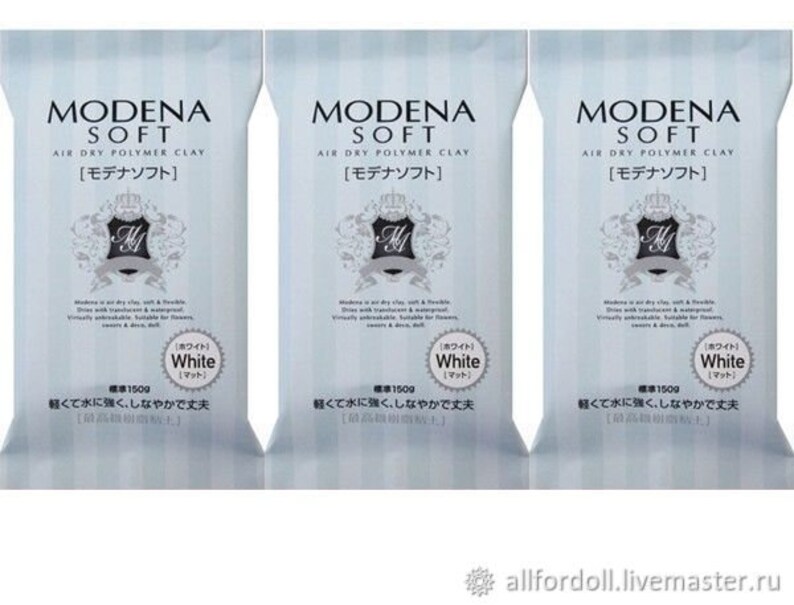 PADICO Modena Soft Resin Air Dry Clay 150 Gram Figurines Doll Flower Miniature Food
