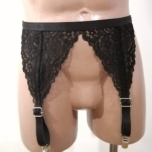 Lace Garter Belt: Adjustable Elastic Stocking Suspender