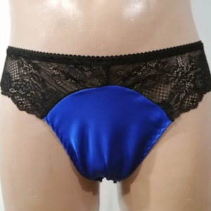 blue panties, silky panties for men, sissy panties, cute panties for men, bikini for men,  sexy panties for men