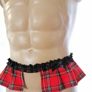 sissy plus size skirt, cosplay cage skirt, plaid skirt, tartan skirt, scottish skirt men,