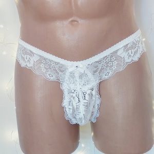 panties for men, white panties for men, men lingerie, men underwear, custom underwear, lace panties, mens sexy underwear