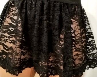 mens skirt, black skirt, mens lingerie, festival skirt