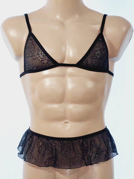 Sissy Transgender Lace Men Brassiere Crossdresser Bras Unlined