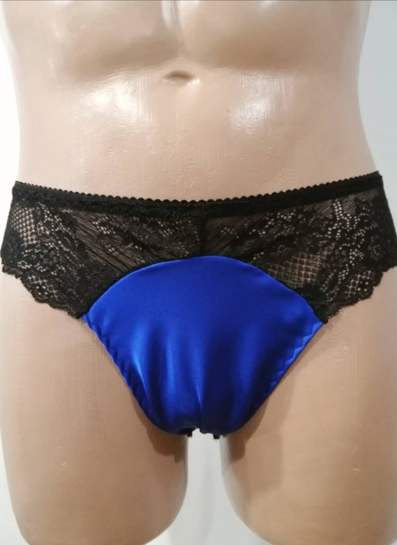 Blue Panties, Silky Panties for Men, Sissy Panties, Cute Panties