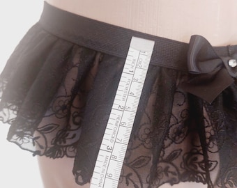 Miniskirt, lace skirt, black skirt, Lingerie for Men