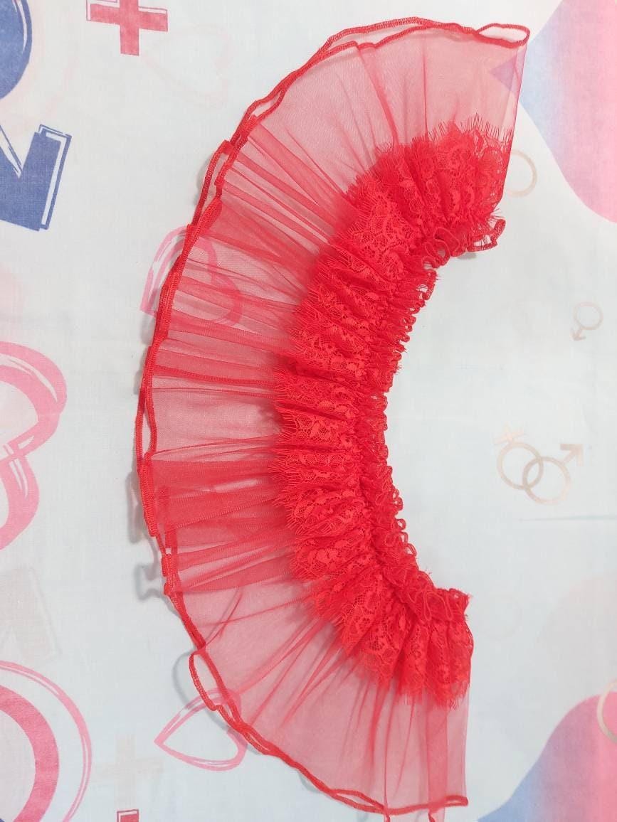 Red Ruffle Micro Skirt: Mini Skirt