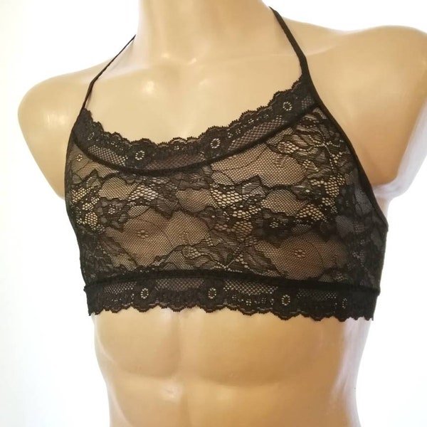 bra for men, sissy mens, Bra for Men, Man Bra, Mens Lace Bra Top Lingerie for Men, Crossdresser, Tranny, Shemale