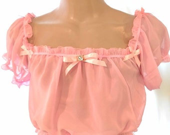 Pink top for men, see through sissy top, see through tank top for men, see through tank top, Underwear for men, Sissy men's, Sissy clothes